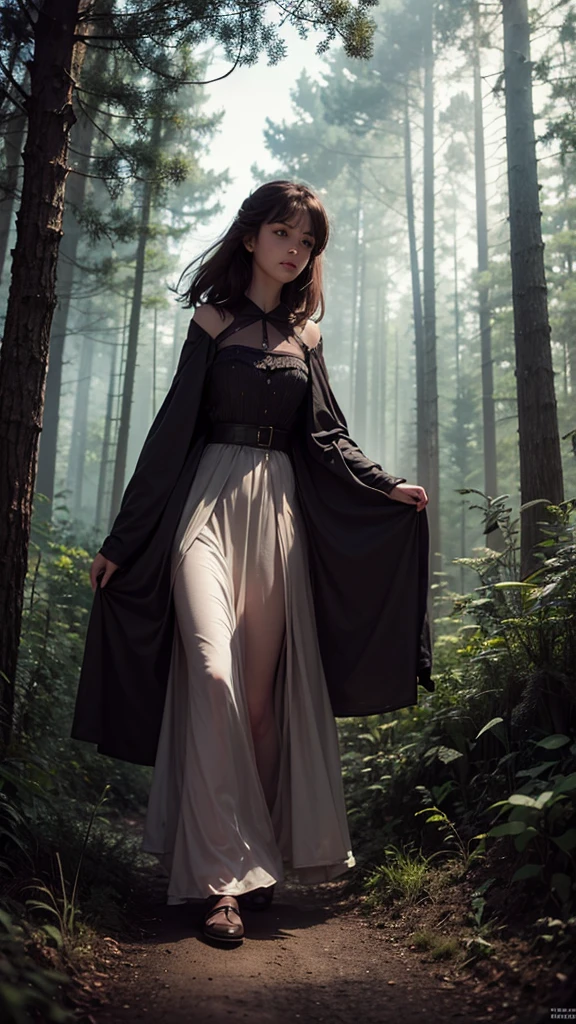 On a moonless night, Clara decided to venture into the forest behind her grandmother's house, even knowing the stories that circulated in the village.
