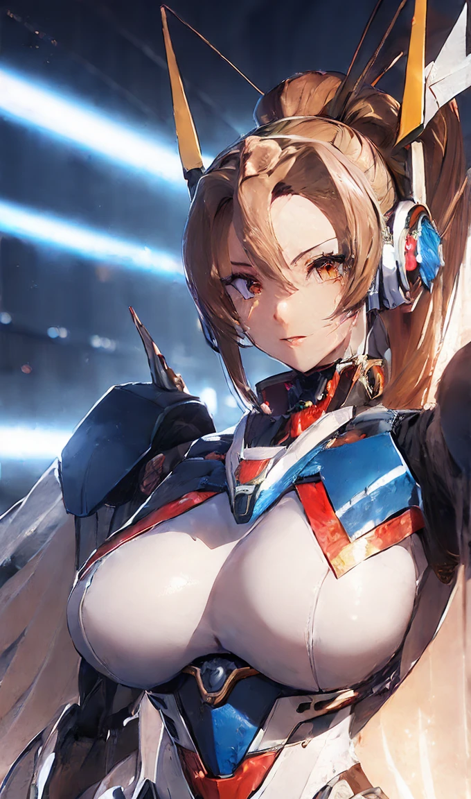 ((ヘッドshot:1.6))、(((Mai Shiranui:1.3)))、(((Shining lenses on both breasts:1.3)))、((Blue pillars of light are emanating from both chests...:1.3))、(((Dynamic pose:1.8)))、smile、((8k)), ((32K)), ((最high quality)), ((masterpiece)), ((超High resolution)), ((Tmasterpiece)), ((Halation:1.4))、((Mechaニカルheadgear:1.2))、((Cyber Headphones:1.3))Fine skin, high qualityの生地, high qualityな金属の質感、((Beautiful and dense face))、RAW Photos、Professional, Ultra-fine painting, ((alone)), beautiful胸、最high quality, Very detailed, Very detailed詳細, Finer details, とてもbeautiful, ((Princess Knight Robot:1.2)), (Joints of machines, Mechanical Limbs:1.3), (The internal structure of the machine is exposed:1.3), (High ponytail:1.1), (Beautiful and huge mechanical breasts)、White Veil, cowboy_shot, Side Focus, headgear, Shiny、(Five Fingers, Four fingers and thumb),Concept Art, Anime fantasy artwork, Detailed fantasy art, (Has brown hair and large white wings,), (((High ponytail))), (Mecha:1.6)、Sleek and intimidating design, ((Commander-in-Chief'arm)), (Perfect robot body)、純白と青紫のarmまたは, Symmetrical wings, 8kHigh resolution, Detailed Art, 8kでのキャラクターアートの3Dレンダリング, neat legs, Defined, Defined fingers,((headshot:1.3))、((masterpiece)), ((最high quality)), ((Very detailedなイラスト)), ((Very detailedな背景)), ((Realistic lighting))、Rough skin, Very detailedな, Advanced Details, high quality, 最high quality, High resolution, 1080P, hard disk, beautiful,(War Machine),beautifulサイボーグの女性,Mechaサイボーグ、(((Owns a large mechanical kunai:1.6)))、((attack posture:1.6))、((((Cyber Bed Phone:1.8))))、((機械式headgear:1.6))、(((Android wearing heavy mirror-like mechanical armor:1.2)))、(((High ponytail:1.3)))、((Mai Shiranui:1.2))、(Attack behavior:1.6)、(((Combat Stance:1.6)))、((Throw a punch)) 、1 person、Age 25, Japanese Mature, beautiful指, beautiful長い脚, beautiful体, beautiful鼻, beautifulキャラクターデザイン, Perfect Eyes, Perfect Face, jewelry, hair ornaments, king of fighters,
(Tabletop, 最high qualityの, 最high quality, beautiful and aesthetic: 1.2), Very detailed, More detailed,Proper body balance,Tabletop,超high qualityの出力画像,High resolution,Intricate details,とても繊細でbeautiful髪,Realistic photos,dream-like,Professionalフェッショナル照明,Realistic Shadows,Focus Only,
(Big Breasts:1.2,) ,
