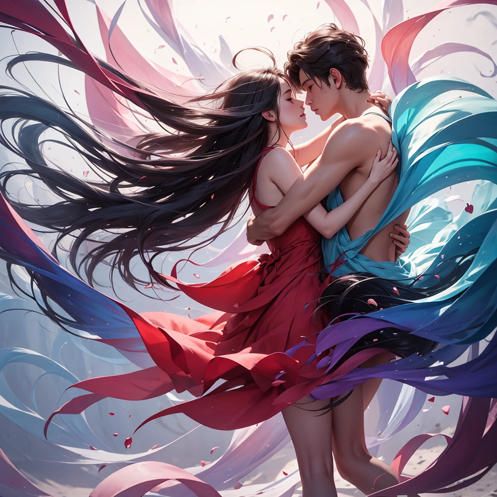 image of interpretation of abstract Love flowing, hd