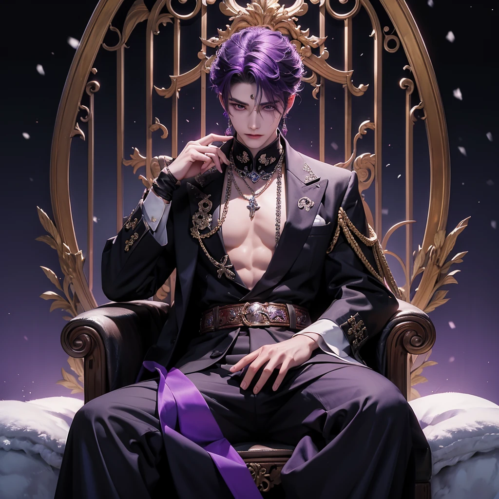 Male mannequin full body image T possession with diamond crown emerald necklaces underwear with sapphires bracelets with topaz bracelets with rubies shin guard with amethyst imagine Full HD 4k