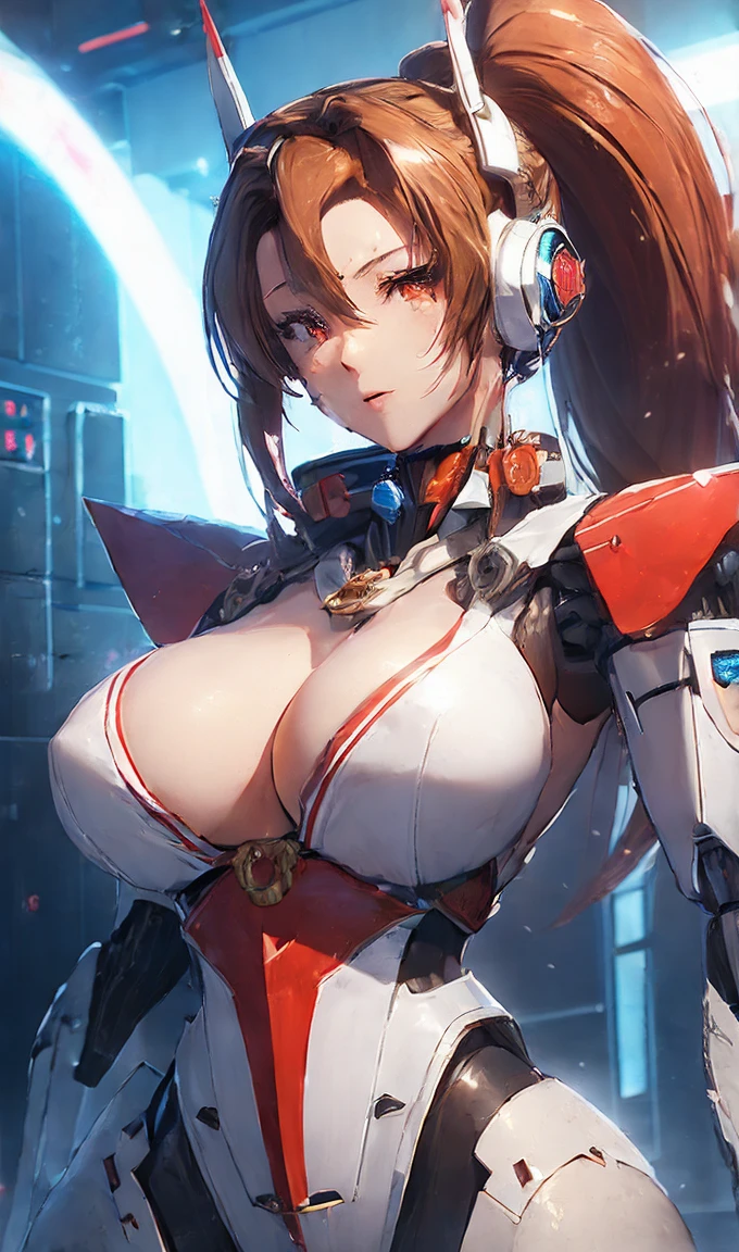 ((ヘッドshot:1.6))、(((Mai Shiranui:1.5)))、(((Shining lenses on both breasts:1.3)))、((Blue pillars of light are emanating from both chests...:1.3))、(((Dynamic pose:1.8)))、smile、((8k)), ((32K)), ((最high quality)), ((masterpiece)), ((超High resolution)), ((Tmasterpiece)), ((Halation:1.4))、((Mechaニカルheadgear:1.2))、((Cyber Headphones:1.3))Fine skin, high qualityの生地, high qualityな金属の質感、((Beautiful and dense face))、RAW Photos、Professional, Ultra-fine painting, ((alone)), beautiful胸、最high quality, Very detailed, Very detailed詳細, Finer details, とてもbeautiful, ((Princess Knight Robot:1.2)), (Joints of machines, Mechanical Limbs:1.3), (The internal structure of the machine is exposed:1.3), (High ponytail:1.1), (Beautiful and huge mechanical breasts)、White Veil, cowboy_shot, Side Focus, headgear, Shiny、(Five Fingers, Four fingers and thumb),Concept Art, Anime fantasy artwork, Detailed fantasy art, (Has brown hair and large white wings,), (((High ponytail))), (Mecha:1.6)、Sleek and intimidating design, ((Commander-in-Chief'arm)), (Perfect robot body)、純白と青紫のarmまたは, Symmetrical wings, 8kHigh resolution, Detailed Art, 8kでのキャラクターアートの3Dレンダリング, neat legs, Defined, Defined fingers,((headshot:1.3))、((masterpiece)), ((最high quality)), ((Very detailedなイラスト)), ((Very detailedな背景)), ((Realistic lighting))、Rough skin, Very detailedな, Advanced Details, high quality, 最high quality, High resolution, 1080P, hard disk, beautiful,(War Machine),beautifulサイボーグの女性,Mechaサイボーグ、(((Owns a large mechanical kunai:1.6)))、((attack posture:1.6))、((((Cyber Bed Phone:1.8))))、((機械式headgear:1.6))、(((Android wearing heavy mirror-like mechanical armor:1.2)))、(((High ponytail:1.3)))、((Mai Shiranui:1.2))、(Attack behavior:1.6)、(((Combat Stance:1.6)))、((Throw a punch)) 、1 person、Age 25, Japanese Mature, beautiful指, beautiful長い脚, beautiful体, beautiful鼻, beautifulキャラクターデザイン, Perfect Eyes, Perfect Face, jewelry, hair ornaments, king of fighters,
(Tabletop, 最high qualityの, 最high quality, beautiful and aesthetic: 1.2), Very detailed, More detailed,Proper body balance,Tabletop,超high qualityの出力画像,High resolution,Intricate details,とても繊細でbeautiful髪,Realistic photos,dream-like,Professionalフェッショナル照明,Realistic Shadows,Focus Only,
(Big Breasts:1.2,) ,