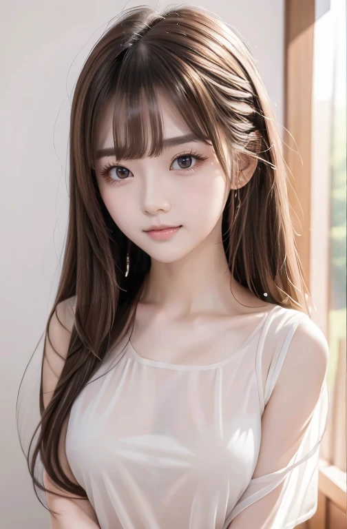 (Browsing Caution)、(masterpiece、Highest quality:1.4)、 (8k resolution、Ultra-high resolution:1.2)、Detailed depiction face、Eye for detailed depiction、Detailed skin、Detailed Hair、Glowing Skin、One Girl,Detail and beauty that cannot be captured in reality:1.3、 Elegant and perfect figure、18-year-old、Beautiful Bangs、非常にDetailed Hairの毛、Bright photography lighting,White wall background,Background Blur,Photo from the front of the woman、look forward to、upright,Put your hands down,(whole body),,,,, （Cheerleaderuniform:1.2)、Ponytail and Hair Tie、Cheerleader、uniform、Tank top、Short skirt、sneakers、Sony FE GM