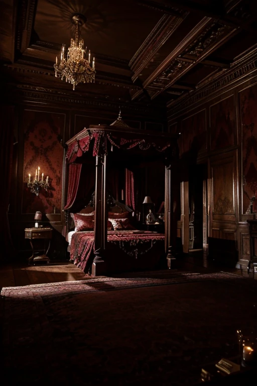 Room in the house from the horror movie Rose Red, victorian mansion, aisle, luxury, extravagant, never, lovely, baroque and excessive decoration, delusional, terrifying, Winchester mansion.