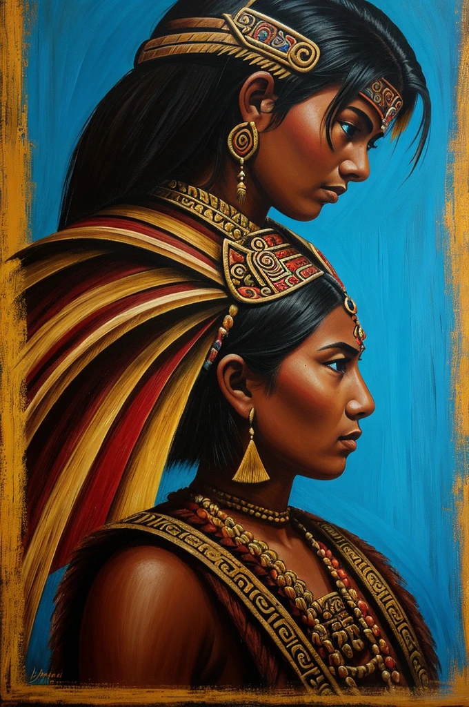 Mayan warrior painting