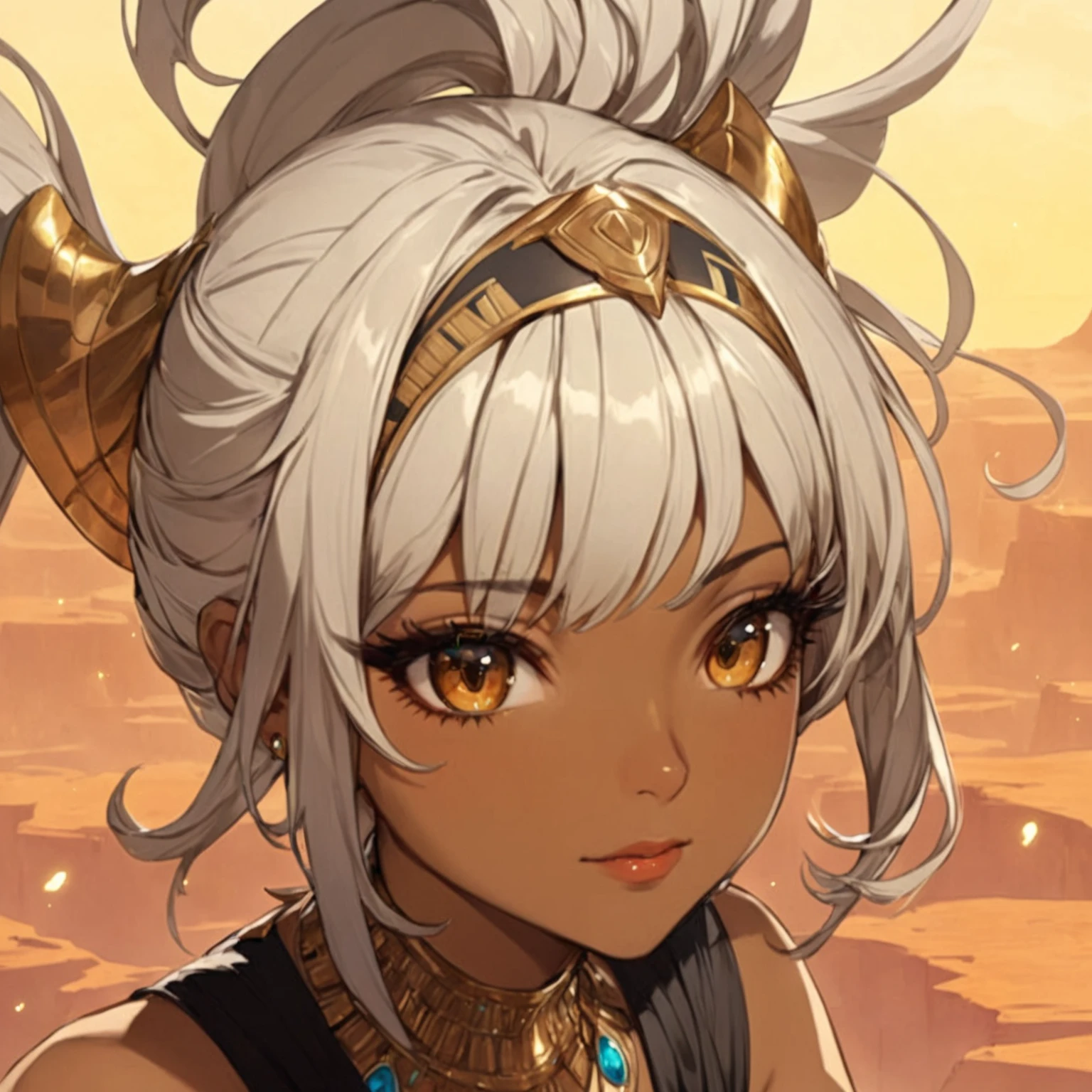 masterpiece, best quality, good quality, Fantasy Aesthetic, Highly detailed, shadowverse style, female, Egyptian aesthethic