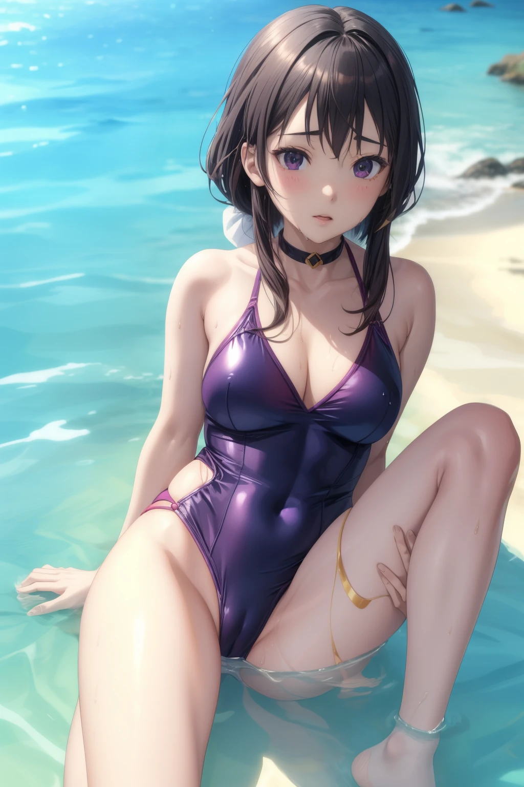 めぐみんのmasterpiece, Best Quality, Shivitai.Preview available, 1 Beautiful girl Slim, スモールロングSwimwear, Ocean Waves、Beach、Summer sunset, 超High resolution, masterpiece, Anatomically correct, Advanced Details, High resolution, Best Quality, Super detailed, 8k Anime girl in blue Swimwear posing in the ocean., wearing a Swimwear, Swimwear, Realistic Bikini, Swimwear, wet Swimwear, 魅惑的なAnime Girls, Beachで, 美しいAnime Girls, Cute girl in sleeveless outfit, in a gold one piece Swimwear, Hermoso y Charm anime adolescente, (Anime Girls), in the sea, CharmなAnime Girls, かわいいAnime Girls 15歳 女性, (masterpiece: 1.4), (8k, Really, RAW Photos, Highest quality: 1.4), Russia, (One Girl), Beautiful Face, (True Face: 1.4), (Caramel Hair, Long white hair: 1.Einaud, Realistic purple eyes, Beautiful and fine details, (Real Skin: 1.Beautiful Skin, Charm, 超High resolution, Ultra-realistic photos, khd, Golden Ratio, (Detailed face: 1.4), naked. With short black hair,Soaking wet white see-through panties,Browsing Caution,Big things,Big butt emphasis,The nipple areola is clearly defined,Looking into the camera,Sitting on the couch,The shape of the genitals shows through,Drenched in sweat,Pose Rasivas(Bend your knees and spread your legs)
