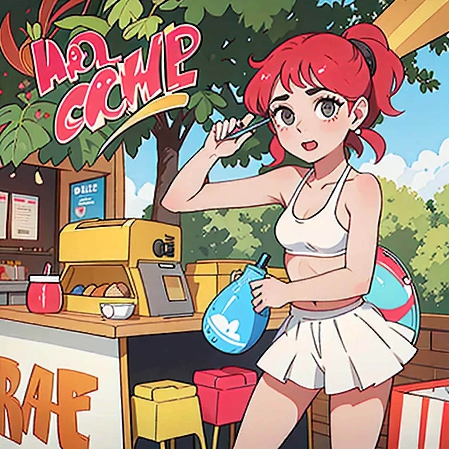 girl in a bikini eating an ice cream cone, eating ice cream, in a bikini, angela white, giorgia meloni, katy perry, in bikini, eating ice - cream, wearing spandex bikini, ice cream on the side, bikini, ice cream, wearing a bikini, candid photo of dirty, shiny plastic bikini, candid shot, cone, 1 girl, solo,in a green dress standing by a wall,portrait of female idol