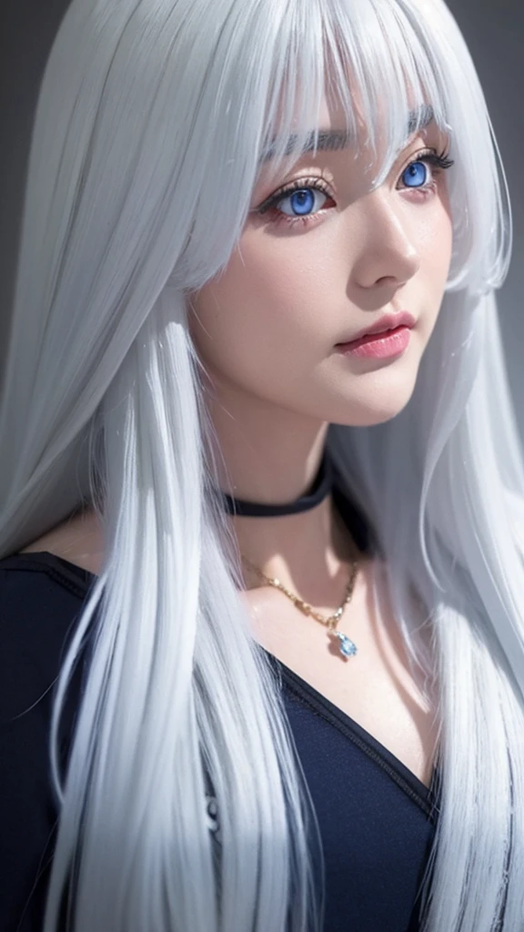 elaina (majonotabitabi), white hair, blue eyes, long hair