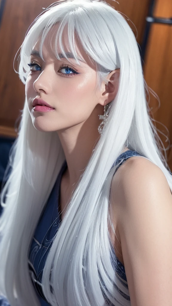 elaina (majonotabitabi), white hair, blue eyes, long hair