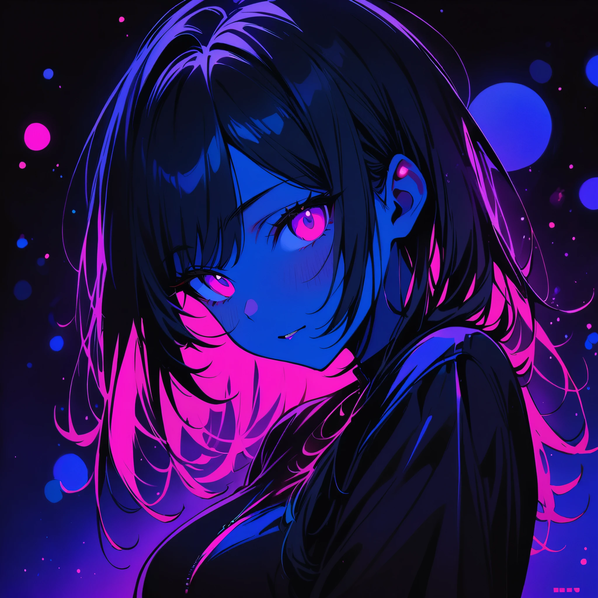 (masterpiece, best quality:1.2),black light, 1 girl, solo