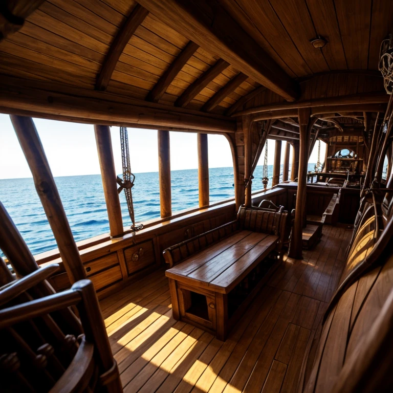Inside the pirate ship