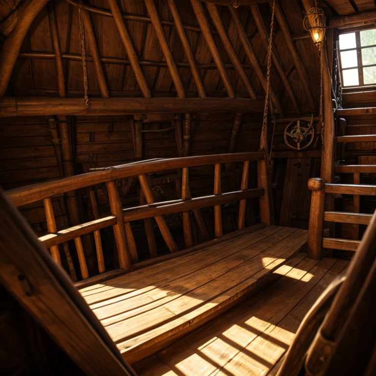 Inside the pirate ship