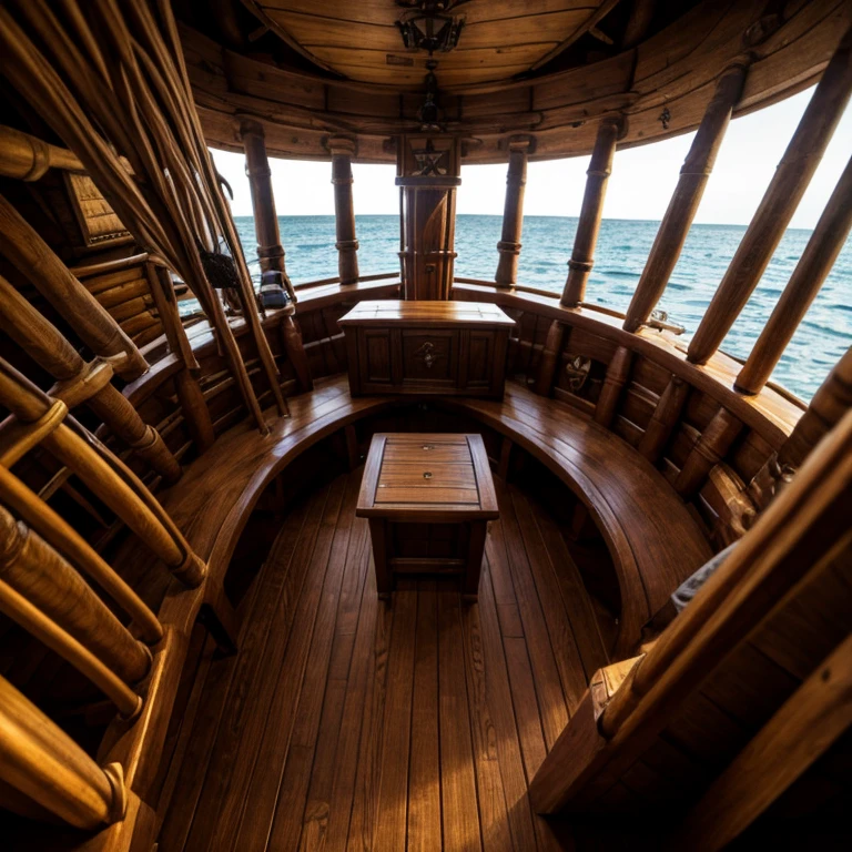 Inside the pirate ship