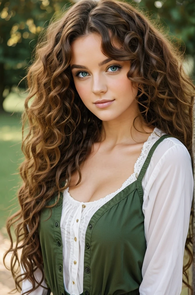 Fille de 25 ans. curly hair. green eyes . 
