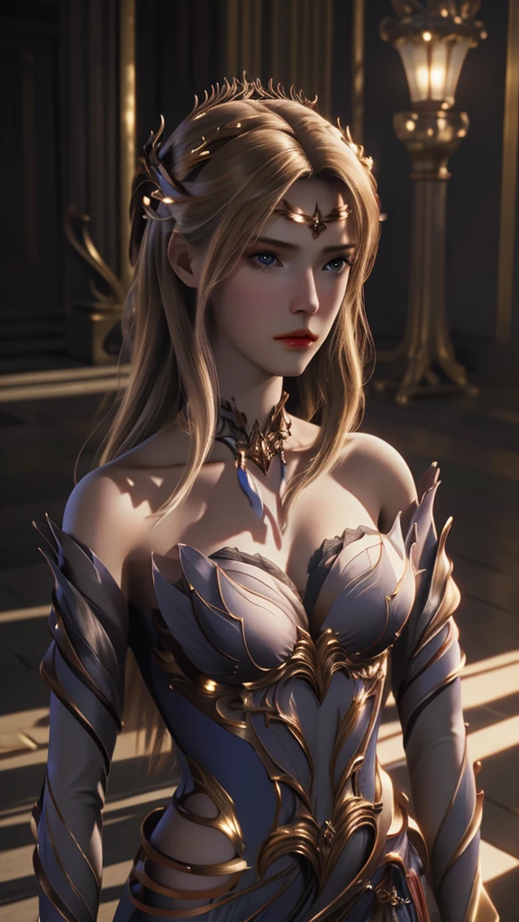 Best quality, masterpiece, ultra high res, (photorealistic:1.4), raw photo, 1girl, off shoulder, cinematic lighting (nude)