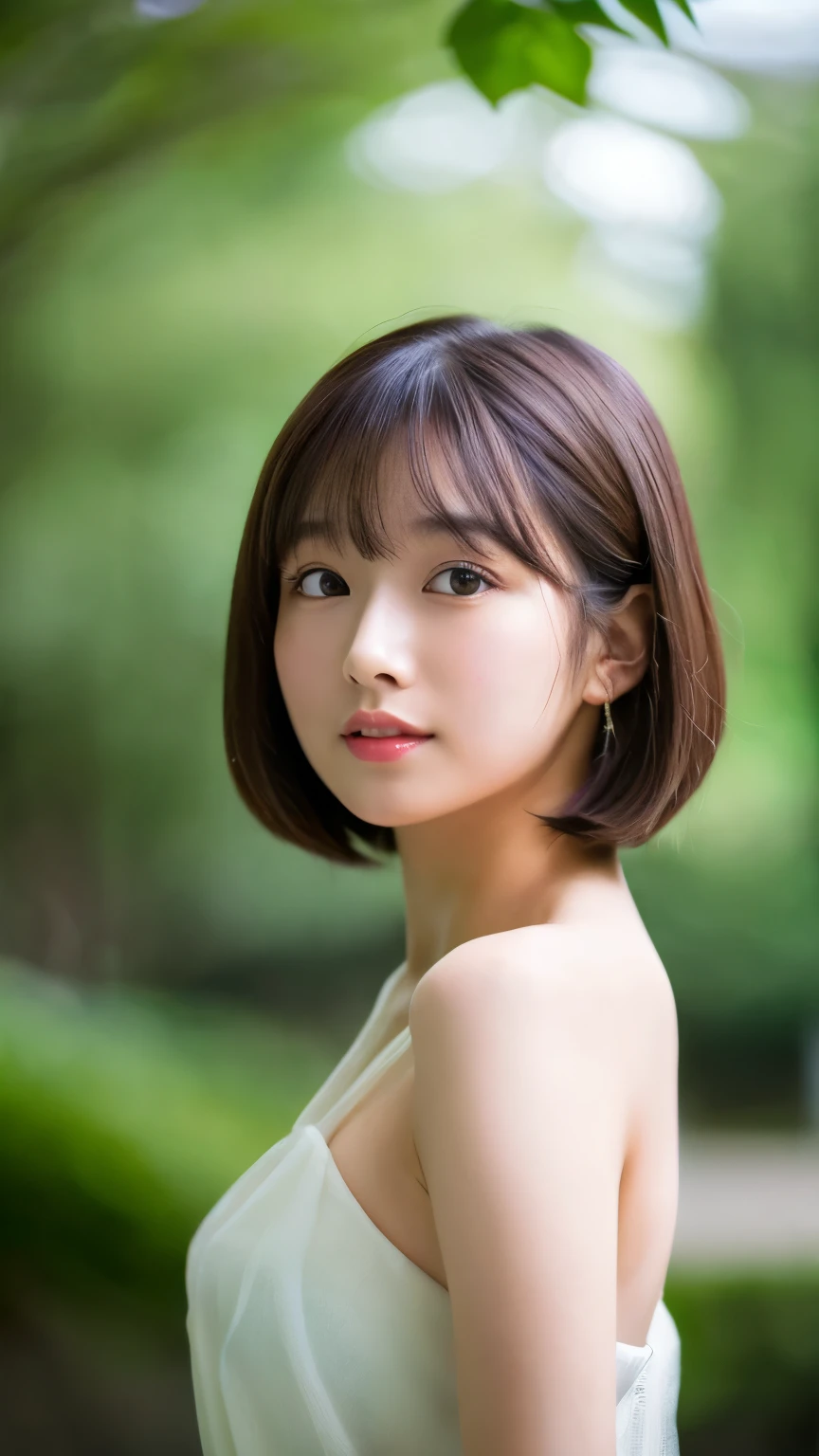 ((cute日本の女の子、Beautiful Japanese Girl、1 girl、19 years old、ponytail、Highly detailed faceと肌の質感、Highly detailed face、Very fine eye、Lee Hong、blush、front、 cute、Highly detailed faceと肌の質感、Smooth white skin、Transparent to the touch、))、(Dark brown hair)、Looking into the camera、Sharp focus:1.2、Beautiful woman with perfect style:1.4、Japanese Model、Young Gravure Idol、若いcuteグラビアアイドル、Realistic Young Gravure Idol、A sophisticated gravure idol、((Highest quality、8k、masterpiece:1.5、1photograph))、(4K、RAWphotograph、Highest quality)、Putting people behind the screen、Natural light、Professional Lighting、(Realistic、フォトRealistic:1.5)、((Completely naked))、((whole body))