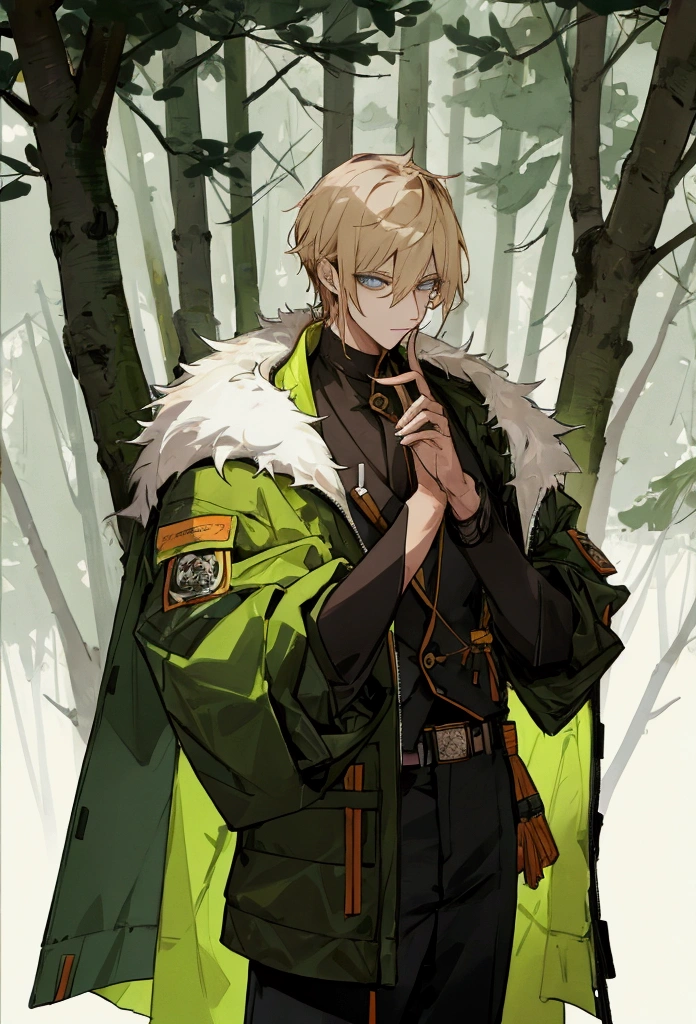 Male, Tall, Jacket, Forest Background