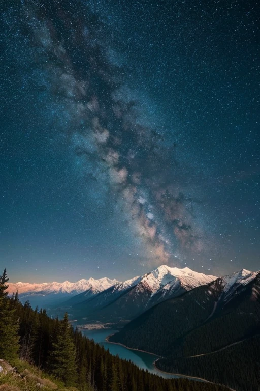 Mountain、Starry Sky