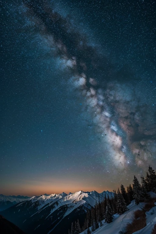 Mountain、Starry Sky