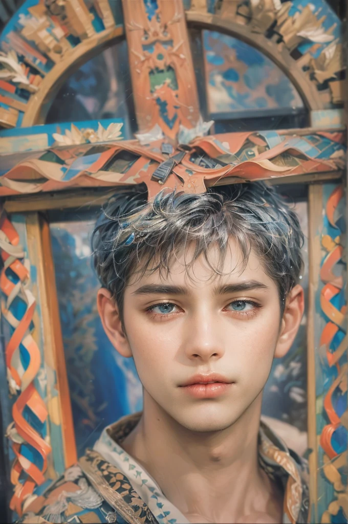 (masterpiece, top quality, best quality, official art, beautiful and aesthetic:1.2), boy, handsome, extreme detailed faces, (fractal art:1.3), colorful, highest detailed, (perfect face), shiny skin, HDR, cantarella, extremely detailed surroundings,