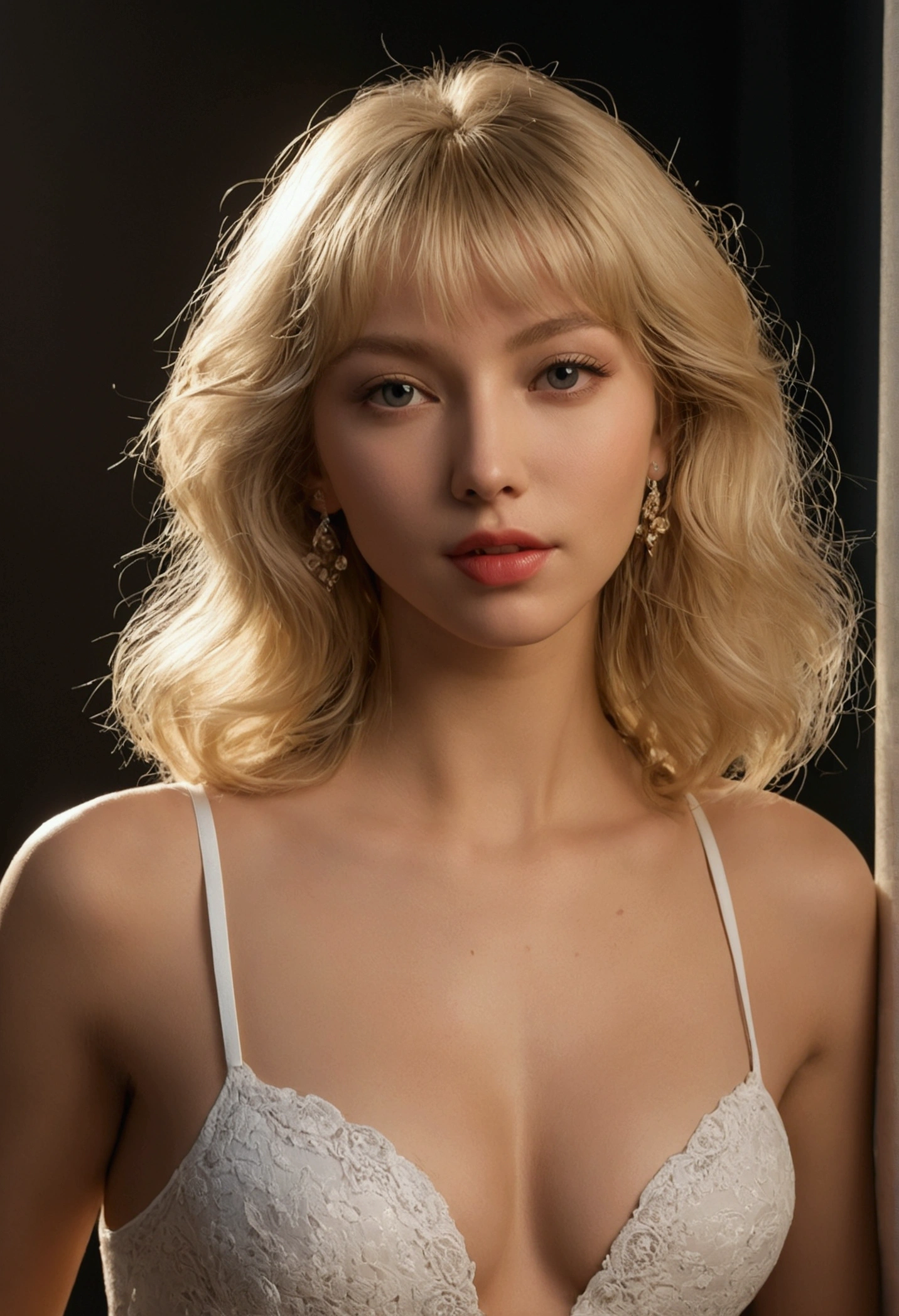 Rembrandt&#39;s ultra-realistic soft-light cinematic masterpiece and ultra-detailed golden hour portrait., Best Quality, 8k, mesa, ultra high definition: 1.3), 1 girl of 38 years, stunning and legendary fashion supermodel in, Light white blonde hair, blunt bangs, hair behind the ear, hair over back, by the wide, Slim body type, Ultra detailed face, delicate lips, chests grandes moderados, pretty eyes, double eyelids, lipsticks, steal fine ,grey eyes ,perfect shiny and shiny skin, Perfect skin,white skin,perspiring,Invite your gaze, chest,Ultra-thin pointer, Ultra-thin fingers, nice legs 、Halfway through the date，chest moderado，not wearing a bra，don&#39;t wear blouses，chests reveladores，Expose ，nakedness，I don&#39;t have clothes, they are closed, no underpants，perfect teeth, Rub your breast with your right hand.，The left hand grasps the ，cum jet, Vaginal sprays，The expression seems sexual.，I enjoyed it a lot, [[[[full nude proportional body shot]]]], [[[[chest]]]], [[[[neck]]]], [[[[back]]]], [[[[open legs]]]], [[[[chests grandes moderados]]]], [[[[sexual excitement]]]], [[[[PROVOCATIVE POSE]]]], [[[[perfecto definir detallado mojado después del sex]]]], ((((cinematic look)))), sex, sex, sex