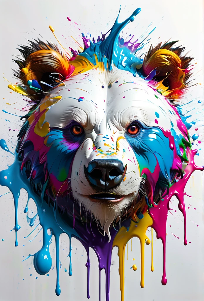 arte splash,  bear head, very detailed mane ((White background)), piercing eyes, Epic Instagram, art-station, splash style of colorful paint+, Contour, hyper-detailed intricately detailed, engine unreal, awesome, details Intricate, splashscreen, colors complementary, realistic concept art, 8K resolution, deviantart masterpiece, oil-painting, heavy brush strokes, paint drips, splash arts
