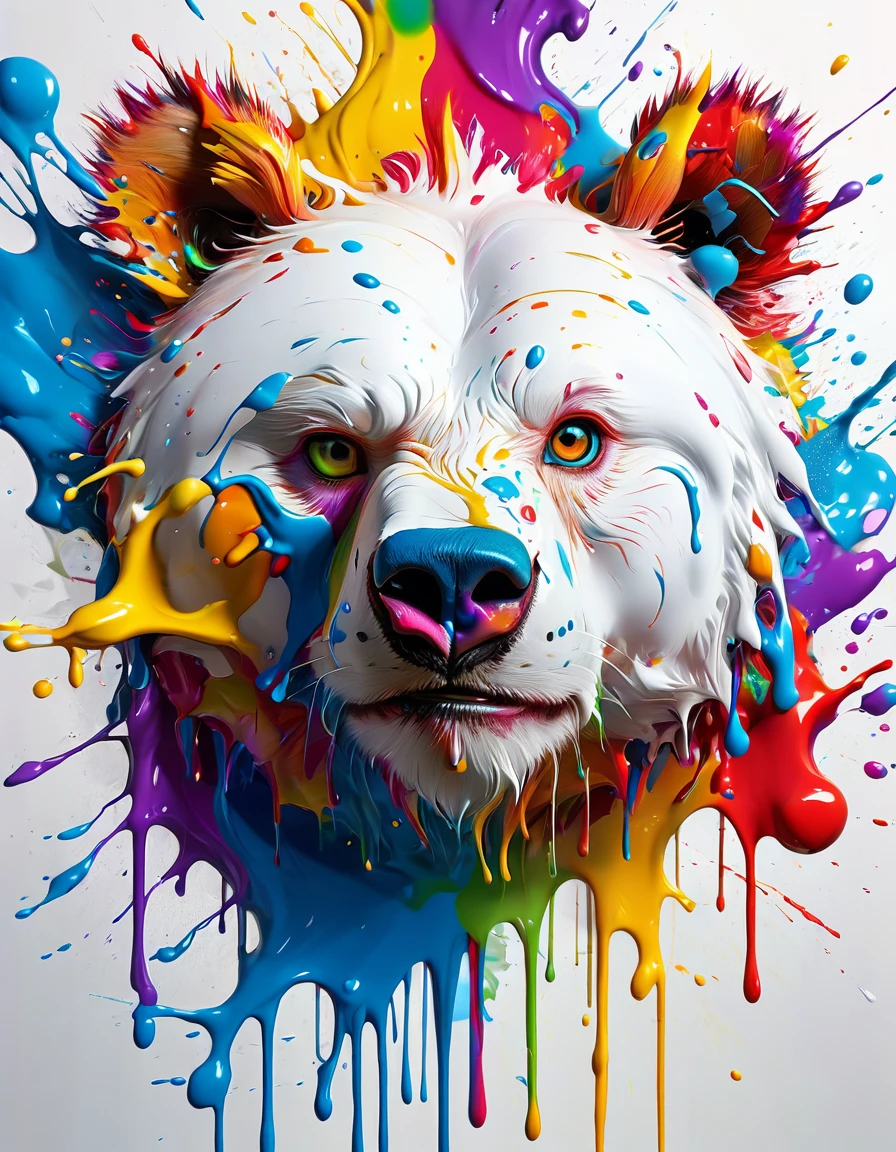 arte splash,  bear head, very detailed mane ((White background)), piercing eyes, Epic Instagram, art-station, splash style of colorful paint+, Contour, hyper-detailed intricately detailed, engine unreal, awesome, details Intricate, splashscreen, colors complementary, realistic concept art, 8K resolution, deviantart masterpiece, oil-painting, heavy brush strokes, paint drips, splash arts
