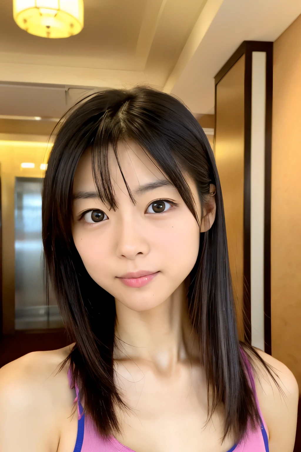 Skinny Japanese female, 30 years old, detailed eyes, detailed face, no-makeup, silky white skin, orgasm