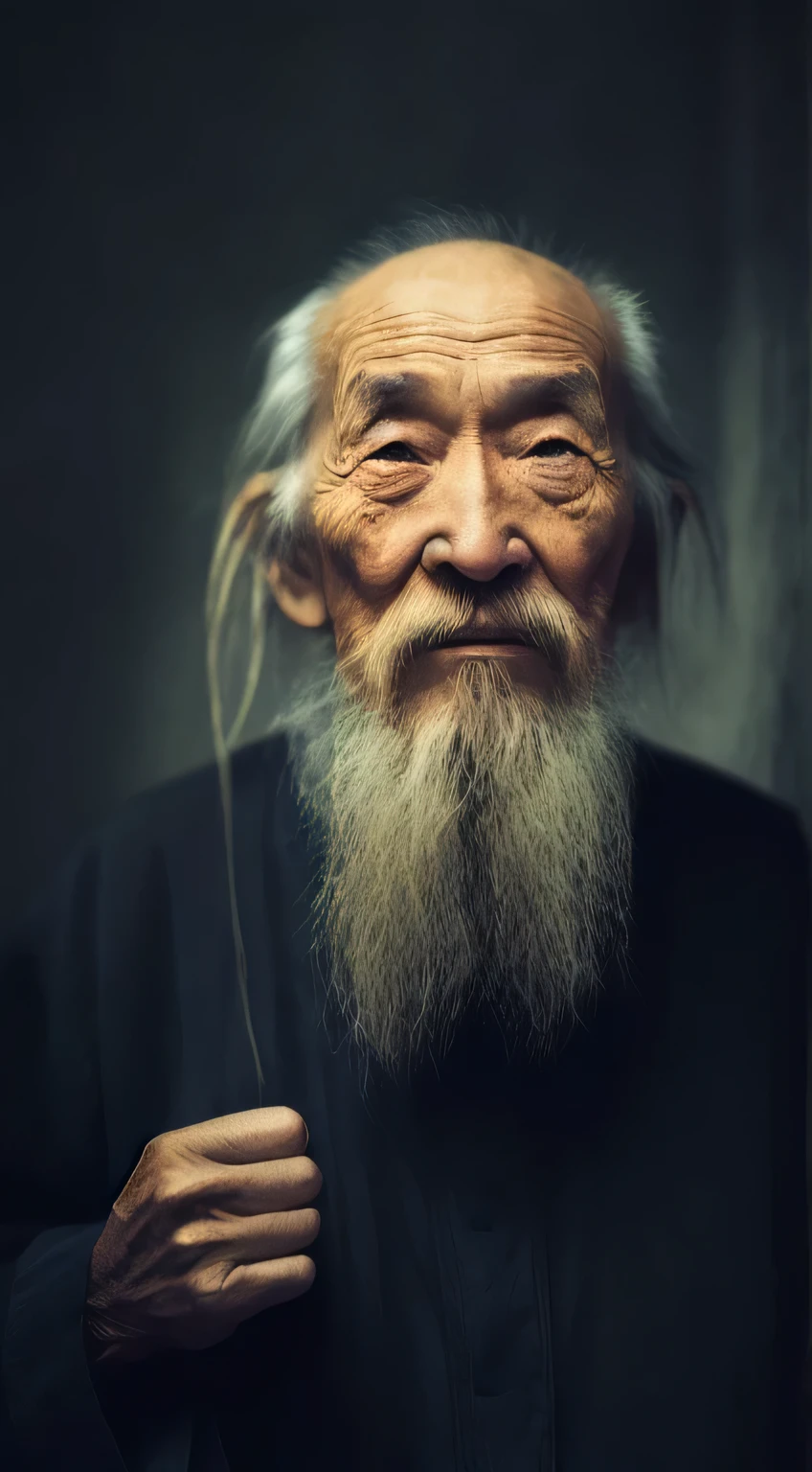 chinese,with a long beard,AAn old man, old man portrait, sharp looking portrait, peaceful expression, Wise old man, stunning portrait, Beautiful portrait, portrait photo of an old man, Old man, a old man, Serene expression, portrait of monk, of an old man, Portrait of an old man, Perfectly centered portrait,high definition