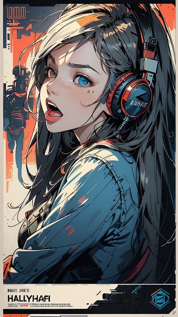 (((masterpiece, highest quality))),(((solo:1.2))),(((1girl:1.2))),32k wallpaper, very detailed, poster, vintage science fiction,(((((geometric cinematic movie poster))))), ((bauhaus)),(shape),(((abstract))),(mid century modern),(((((portfolio))))),(((((Close-up))))),(((((bust up))))),((((more various angle)))),((((highlight)))),((((heterochromia)))),(((complete. detailed face))),((((Extremely talented)))),(((((most complecated futristic machine))))),(Colorful color scheme),(((detailed unlimited complete equipment : headphone like a rail gun))),(((((Absolutely simple background))))),(((Texture for people : grunge))),(((((open mouth amazing wide))))),(((((SCREAM))))),(((((surprised expression)))))