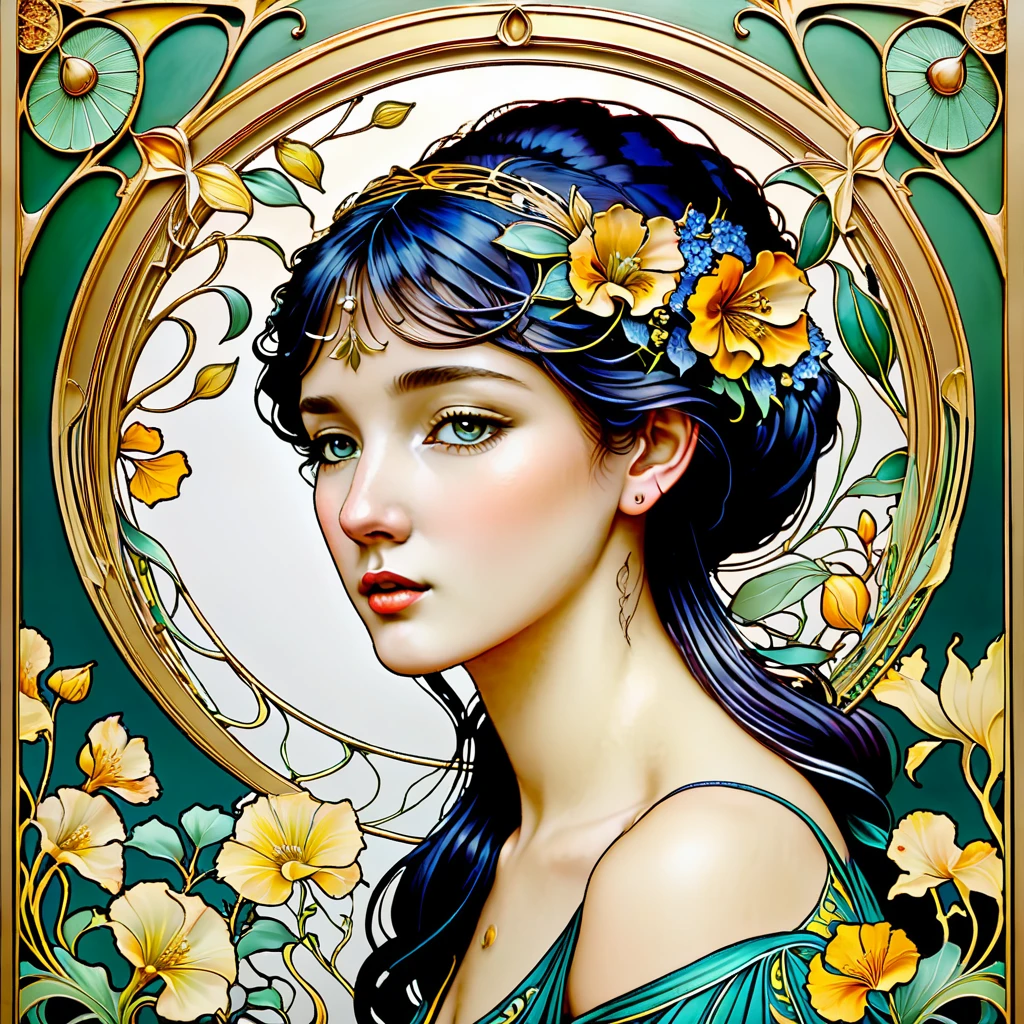 ((Very detailed, Highest quality, art nouveau)),Contemporary Art, simple
