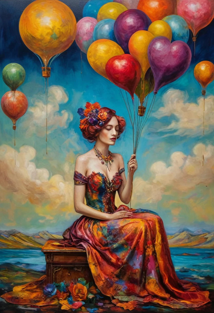 (Artistic Masterpiece of Romantic Life) ( (Themed Art of Life) ( (Conceptual Art) (NFT Exclusive) (Fauvism Work) ()”) Where visual poetry transcends traditional boundaries and embraces the dynamic interplay between creativity and technology Takes),dripping paint,darkart,style, in the style of esao andrews