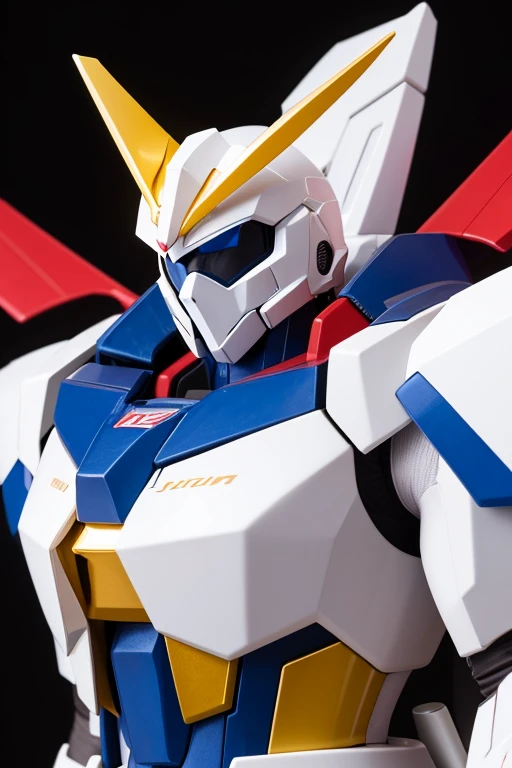 Strike Freedom Gundam　face（head）It has a white blade antenna on its forehead.、And on top of that there&#39;s a yellow antenna.。There is a red triangular part in the middle of the antenna。headは全体は白。There is a golden beam cannon on the abdomen of the body.。The whole body is dark blue。The arms are entirely white.、All joints are gold。The hands are golden。The arms have beam shields。The legs are white and the tops of the feet are blue.。こっちもAll joints are gold。He has a rail gun on his waist, and is grey overall with a red tip.。There is a wing on the back、in navy blue、It has eight blue funnel-like things called Super Dragoons.。The number of wings is also 8。In each hand he holds two rifles, all white with blue lines.。