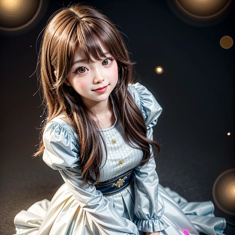 (ExtremelyDetailed ((Personification as a LittleGirl of (Kumiko Akiyoshi)))) DelicateClothing Textures. High-level UltraDetailed Wallpaper, (8K TopQuality Masterpiece of DigitalPainting), PerfectLighting, Absurd MysticSight Tyndall Effect Scattering (StudioGray background with (Overflowing oodles RainbowColor (Starry Particles BokeH))), (Assfocus RoundlyButts) (Exposed:0.49)  SFW  BREAK  (Acutance:0.88) [NOGIZAKA FaceVariations] Extremely Detailed KAWAII face, Childish PerfectAnatomy, CaptivatingGaze ReflectiveEyes with (SparklingHighlights:1.28), DoubleEyelids with (Delicate VoluminousLong Eyelashes:0.88), GlossyRED Lips with BeautifulDetails, PUNIPUNI RosyCheeks, Radiant PearlSkin with clear transparency, Glowing DowneyHair, { (Dynamic Joyful expressions LifeLike Rendering:1.4) | (:d) } . (large eyes:-1) . (Lens Flare:-0.5) (((KissableTongue Kissing to camera))from above)
