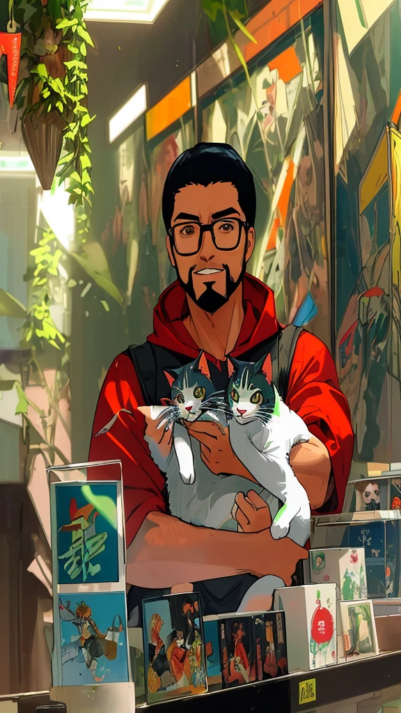 Remove beard and background，Wide full body image