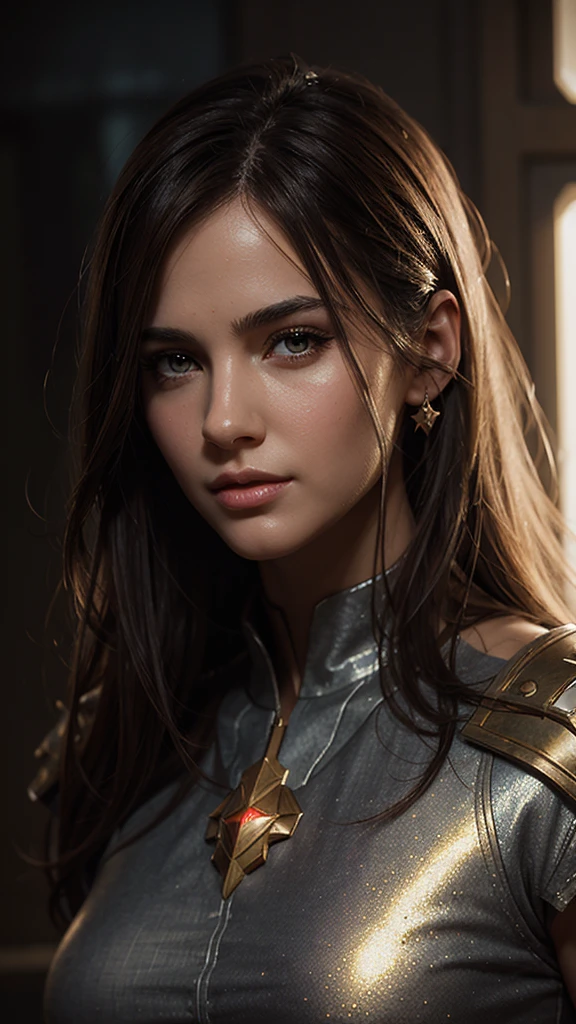 Handsome girl, wlop, masterpiece, octane, concept art, glittering