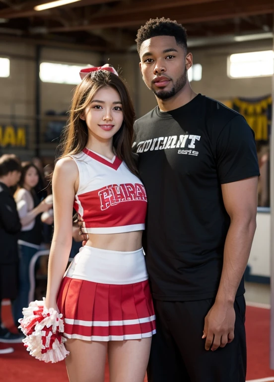 Cheerleader gf with black man boyfriend