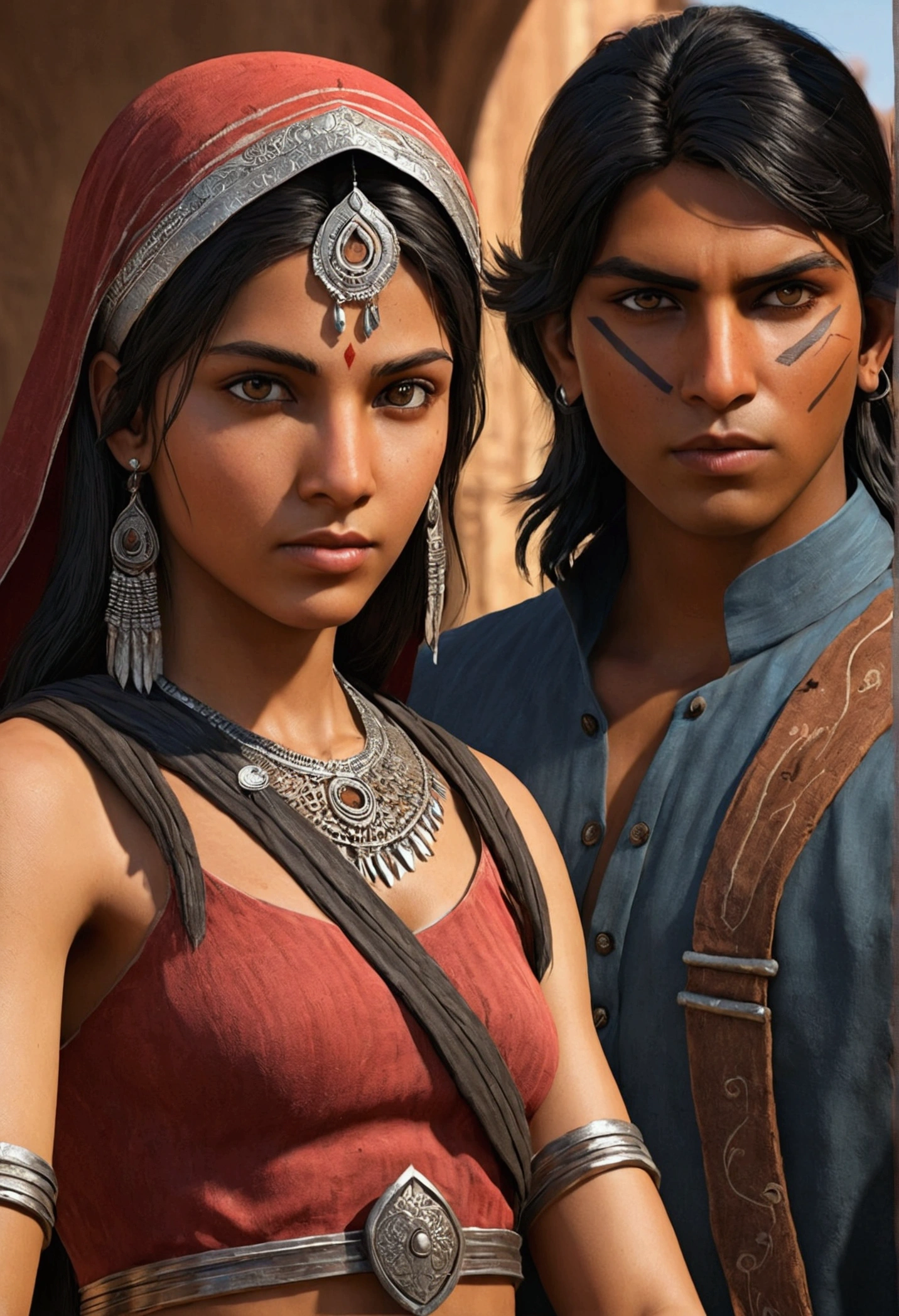 Assassin gal and Indian boy