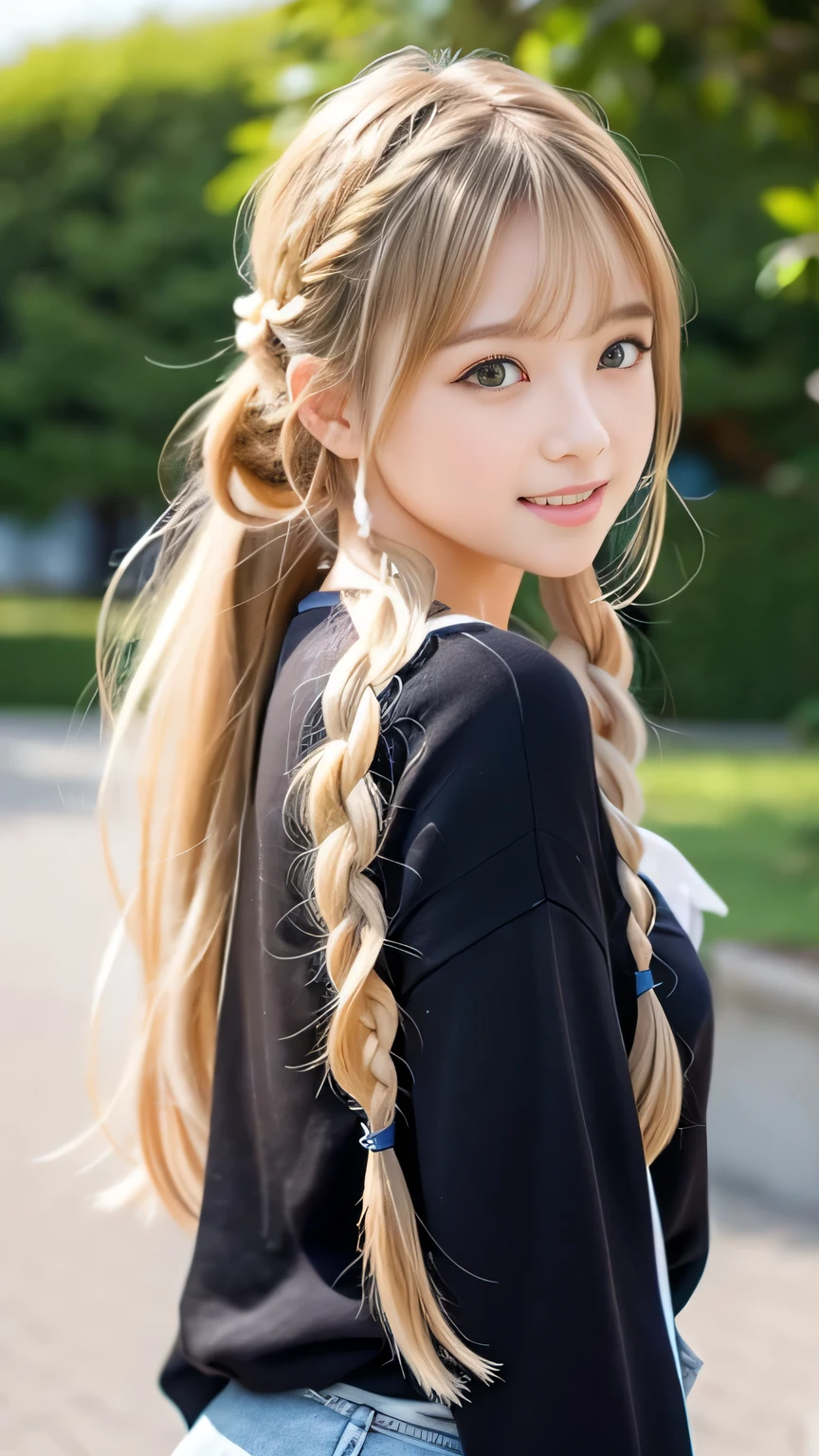 Sexy Big ,15 year old beautiful girl looks sexy and cute&Cute beautiful sexy face、A strong wind blows my hair in front of my face、Double teeth、Reduce the appearance of nasolabial folds、Fluttering Exy Big 、Sexy cute looks and cute 15 year old beautiful girl, beautiful and sexy face、A strong wind blows my hair in front of my face、beautiful long blonde French braided hair、beautiful, Cute and sexy eyes hidden behind long bangs