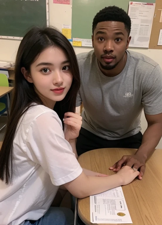 17 year old girl bf with black man bf at school