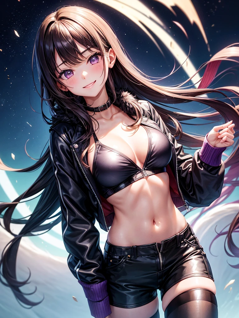 best quality,,smile,blazer,swimsuit,School,Collective of girls,Track jacket,Physical education class,JK,Sexy and cute,future,Wearing a fastener bra,zipper bra,Long Hair,She has her bangs down,Purple Eyes,evolution系ファッション,Cuteness at its finest,Sparkling,Leather shorts,beautiful,middle School girlultiple girls are depicted,harem,idol group,infinite possibilities,leather jacket,fur jacket,Hair tucked behind ear,futureの服装,evolution,starry sky background,photo shoot,long hair,wearing a cardigan,beautiful girlの国,girl's paradise,highest quality,big breasts,leather jacket,happy girl,horny girl,Blue eyes,perfect face,standing position,She has her bangs down,fur jacket,Beautiful eyes,smooth hair,perfect eyes,beautiful girl,Angel Girl,multicolored hair colors,naughty girl,beautiful,High-dimensional beautiful girl,Multidimensional beautiful girl,gathering,Group、,
