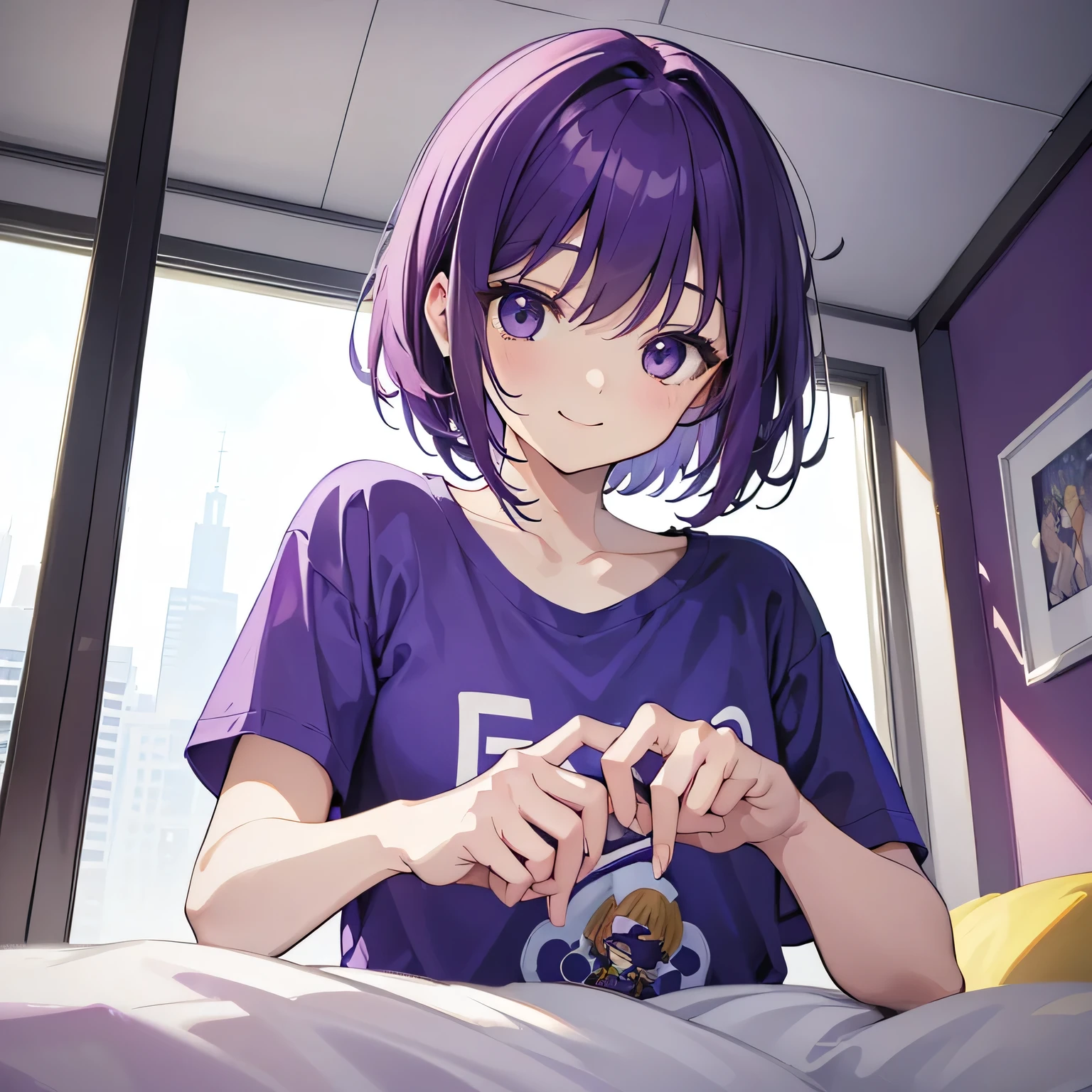 reallistic、Movie Still、Cloud Girl、Kindergarten girl hiding in a box ,floating in sky、(a closeup:1.1)、with light glowing、With smiling eyes、A delightful、Warm and soft lighting、Evening glow,blush