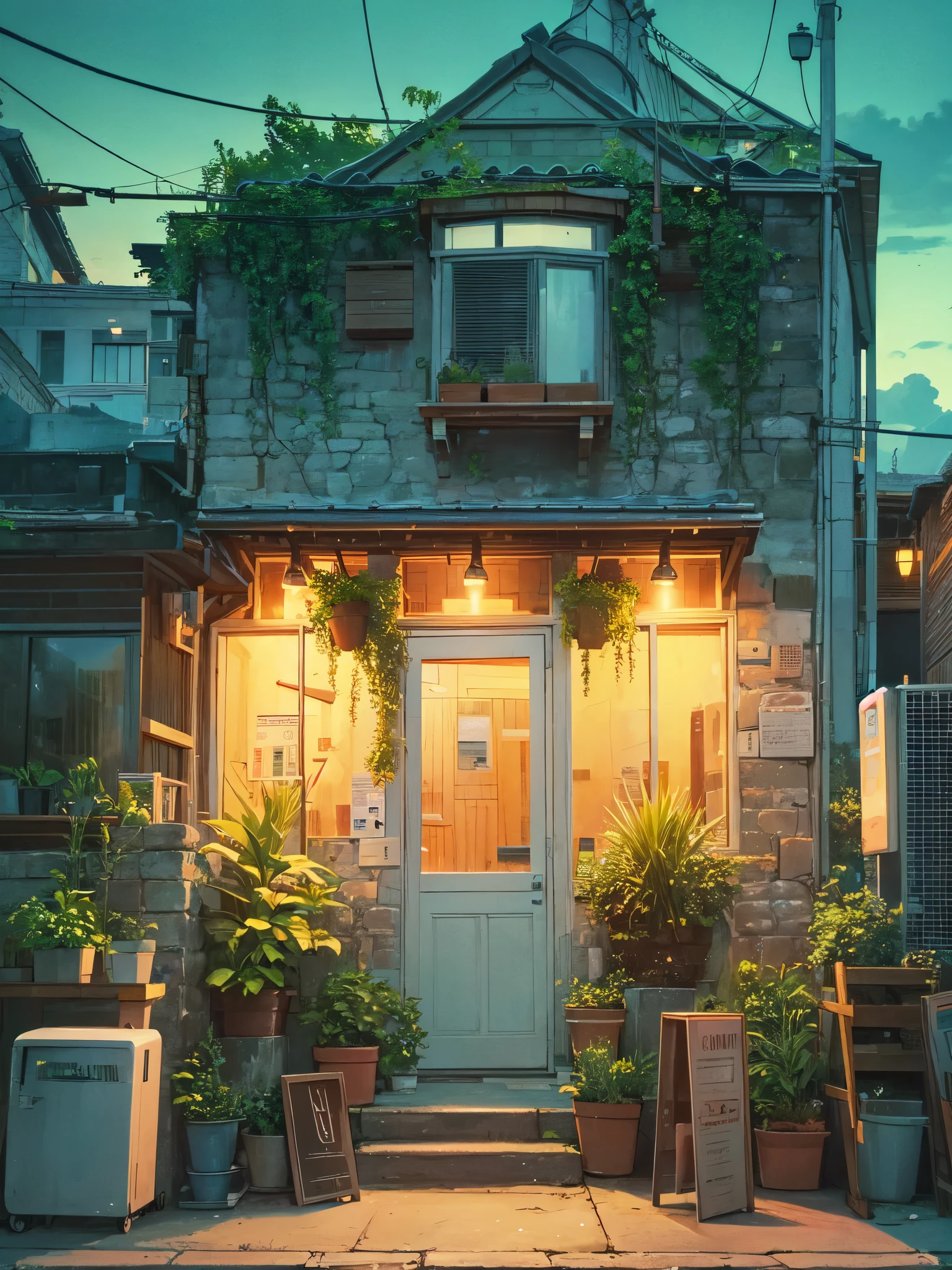 an evening scene