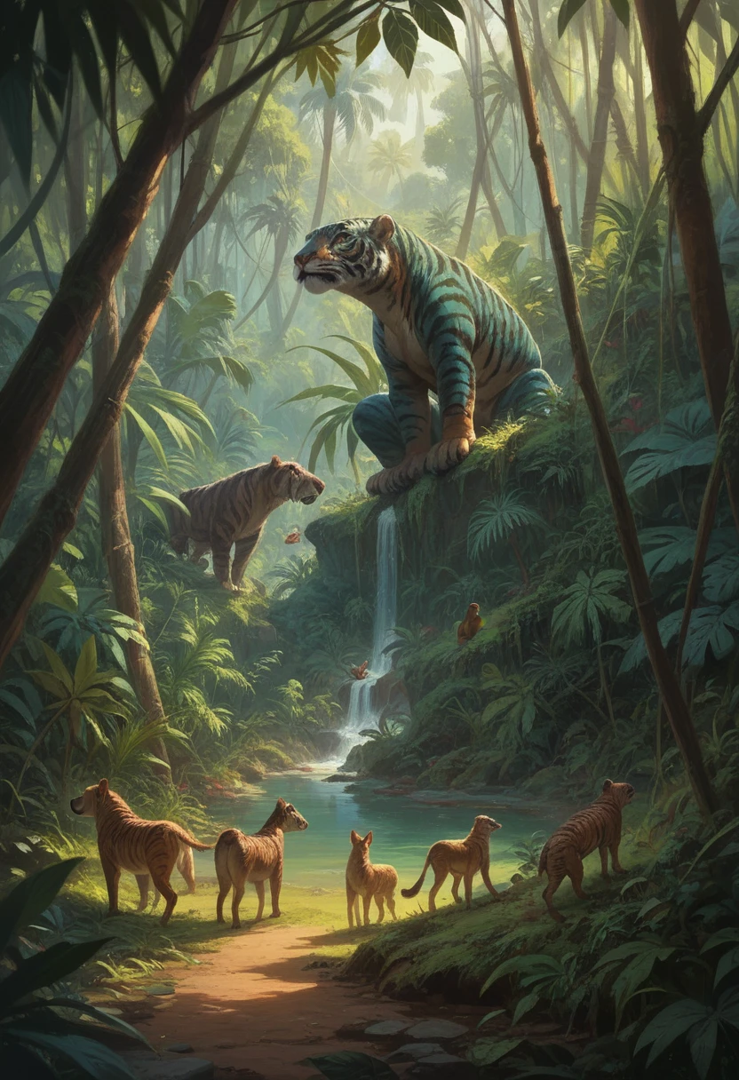 Ronaldo in jungle with animals