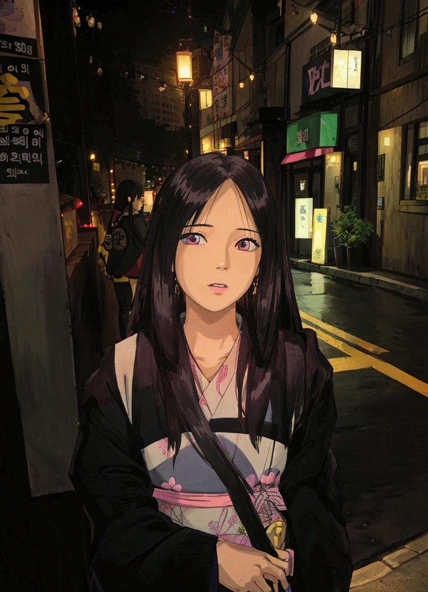 arafed woman standing on a city street at night, portrait of jossi of blackpink, jossi of blackpink, blackpink jennie, a young asian woman, portrait of a japanese teen, roseanne park of blackpink, beautiful japanese girls face, sui ishida with black hair, gorgeous young korean woman, beautiful young korean woman, asian girl with long hair, young asian girl