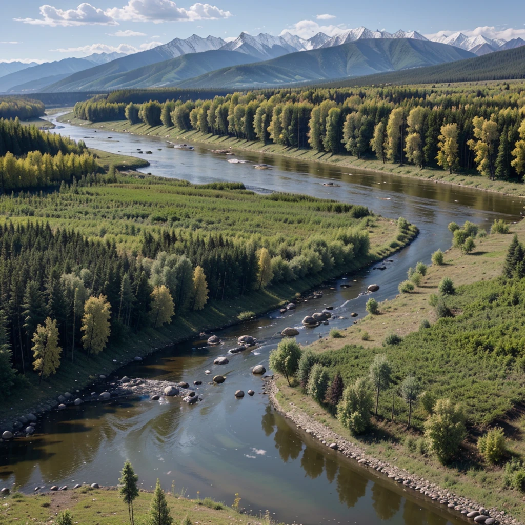 Nature of Buryatia through the eyes of ai. mountains and rivers.
