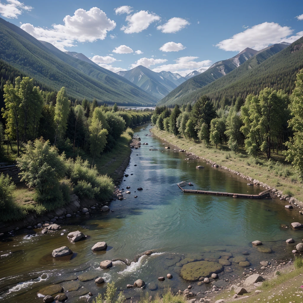 Nature of Buryatia through the eyes of ai. mountains and rivers.