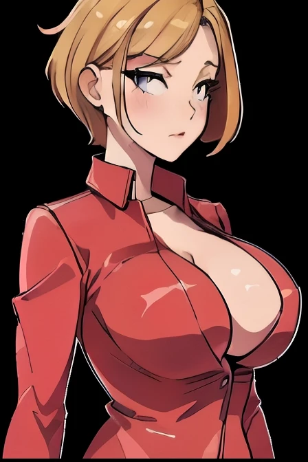 (masterpiece, Best Quality), 1 girl,    T-X, terminator 3, single mechanical arm, big breast, short hair, sexy 