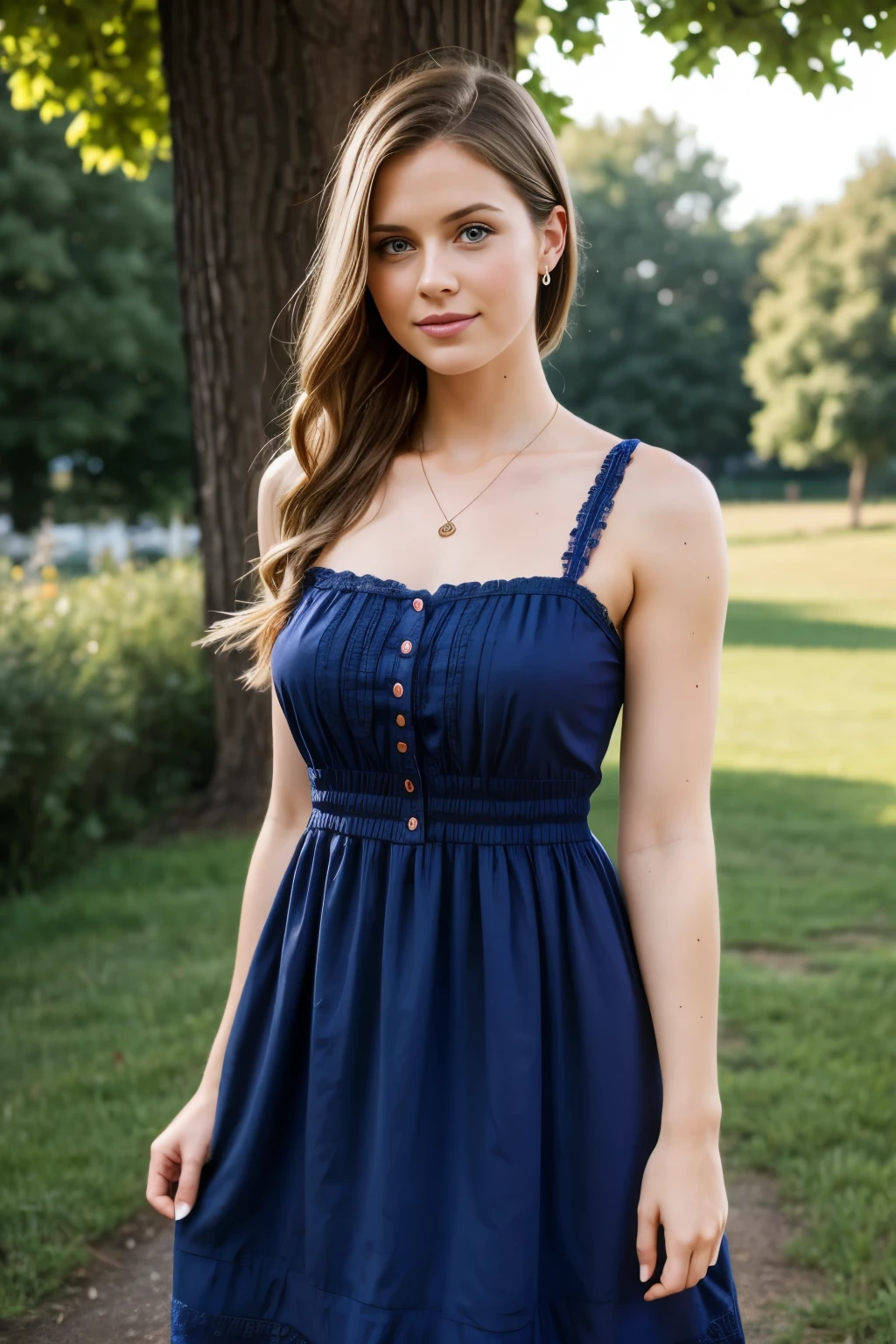 Claire european american with a dress