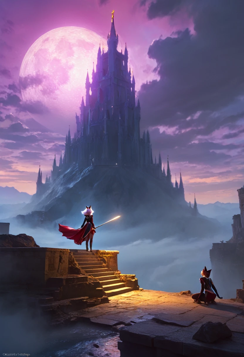 The English crown, Sick Obsession, Surreal Catgirl, Victory Over the Fallen Foe, Scenic Blackhole, Bright Mist, extremly detailed digital painting, in the style of Fenghua Zhong and Ruan Jia and jeremy lipking and Peter Mohrbacher, mystical colors, rim light, beautiful Lighting, 8k, stunning scene, raytracing, octane, trending on artstation